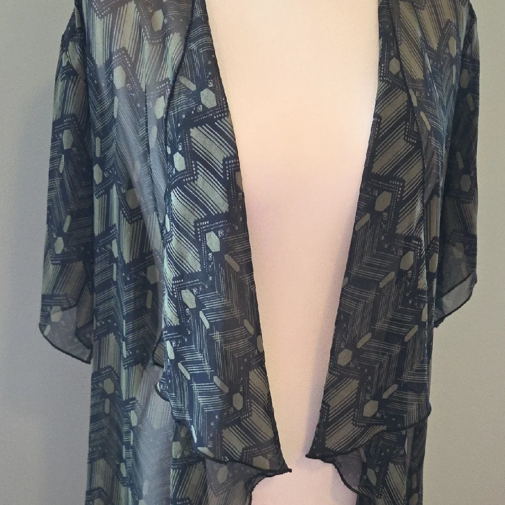 LuLaRoe Sheer Black Kimono